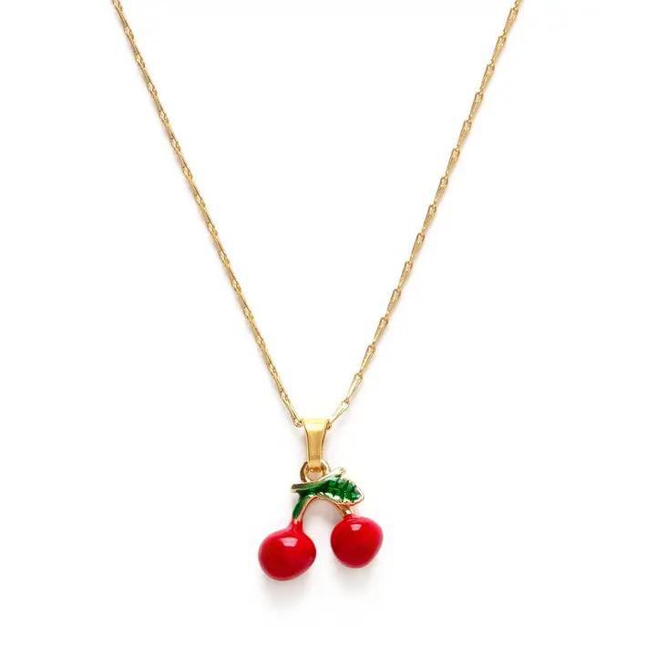 Cherry Necklace, Gold