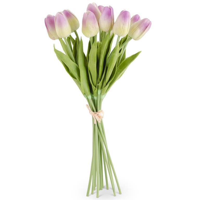 13" Real Touch Mini Tulip Bundle, 12 Stems