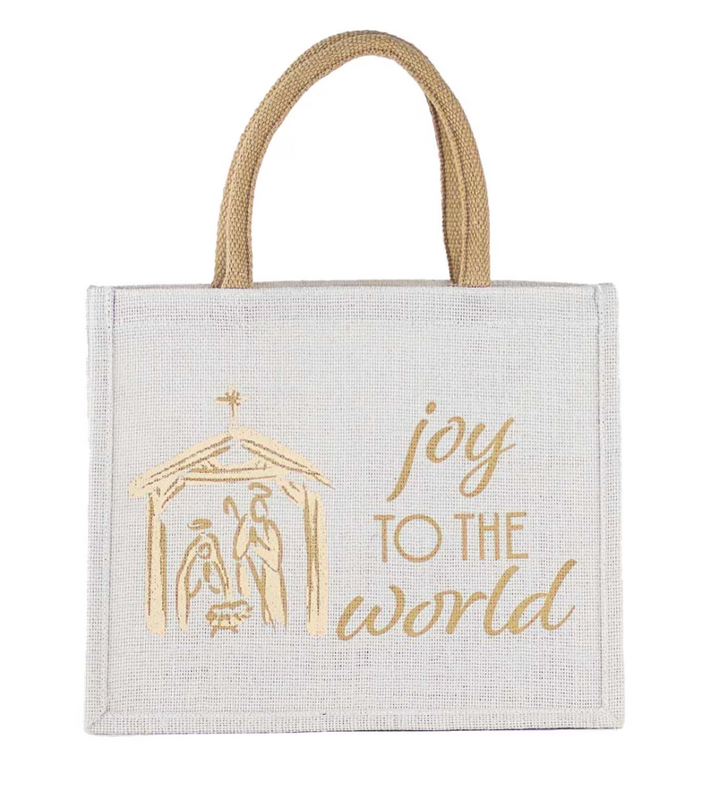 Christmas Jute Tote