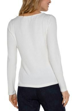 Liverpool Long Sleeve Boat Neck Knit Top