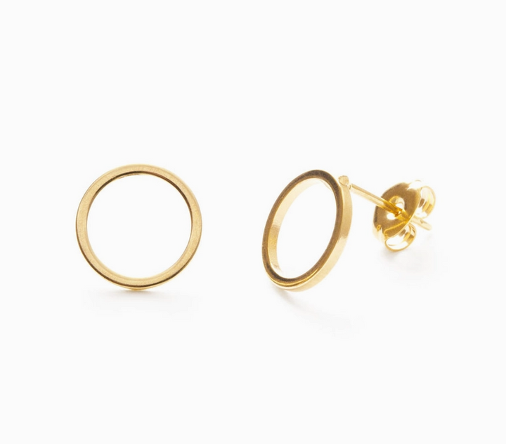 Small Circle Stud Earrings