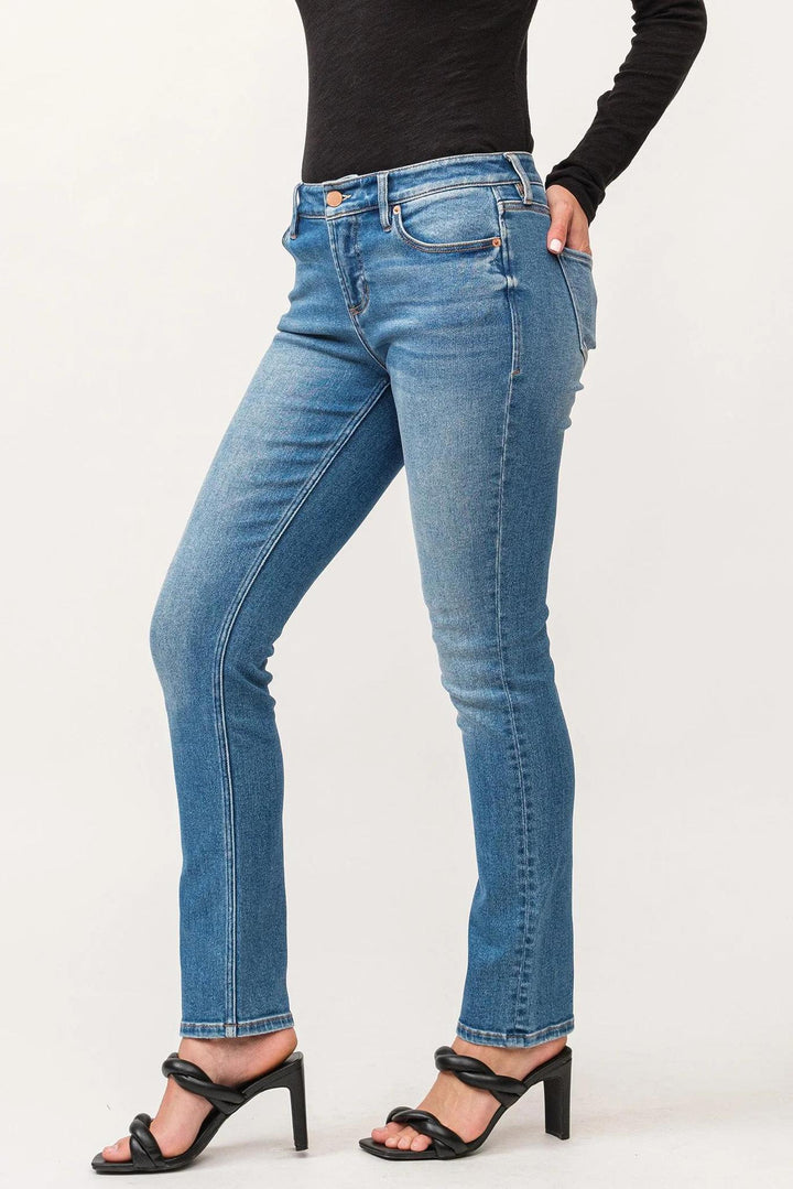 Blaire Mid Rise Ankle Straight Jean