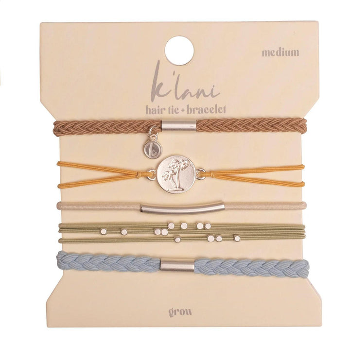 K'Lani Grow Hair Tie Bracelet Set