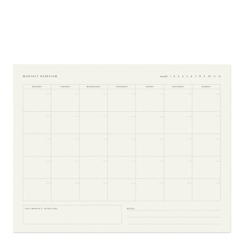 Monthly Overview Notepad