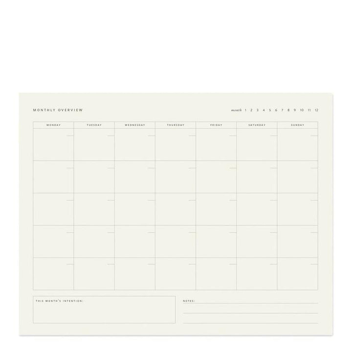 Monthly Overview Notepad