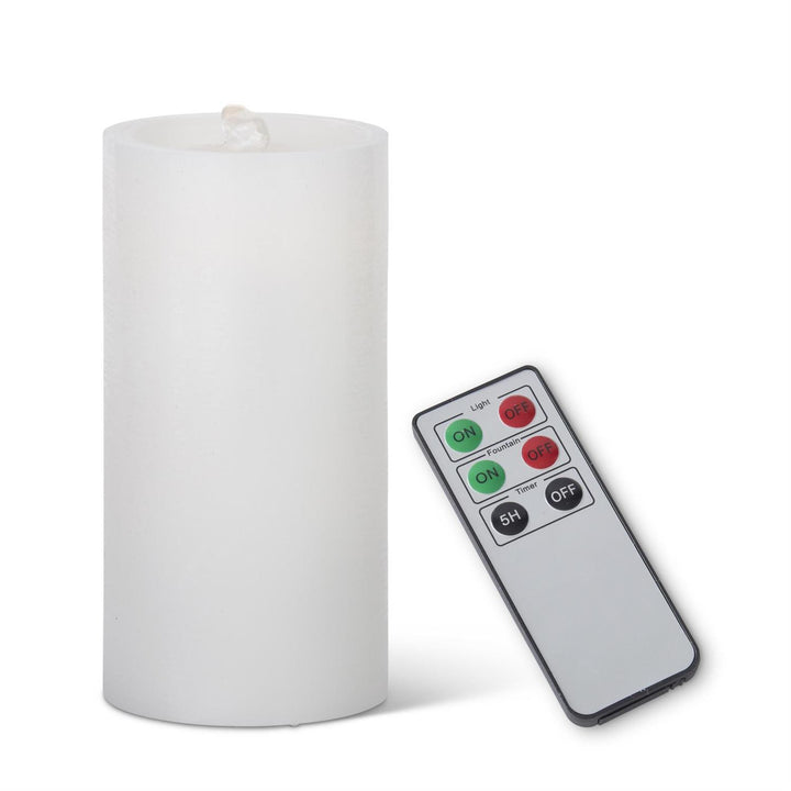 7.75" Wax Pillar Water Candle