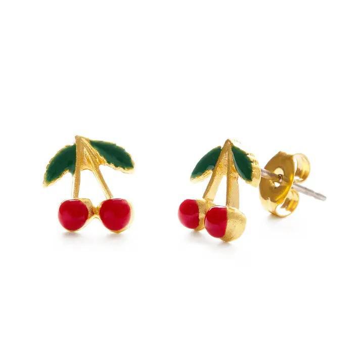 Gold Stud Earrings - Amano Studio