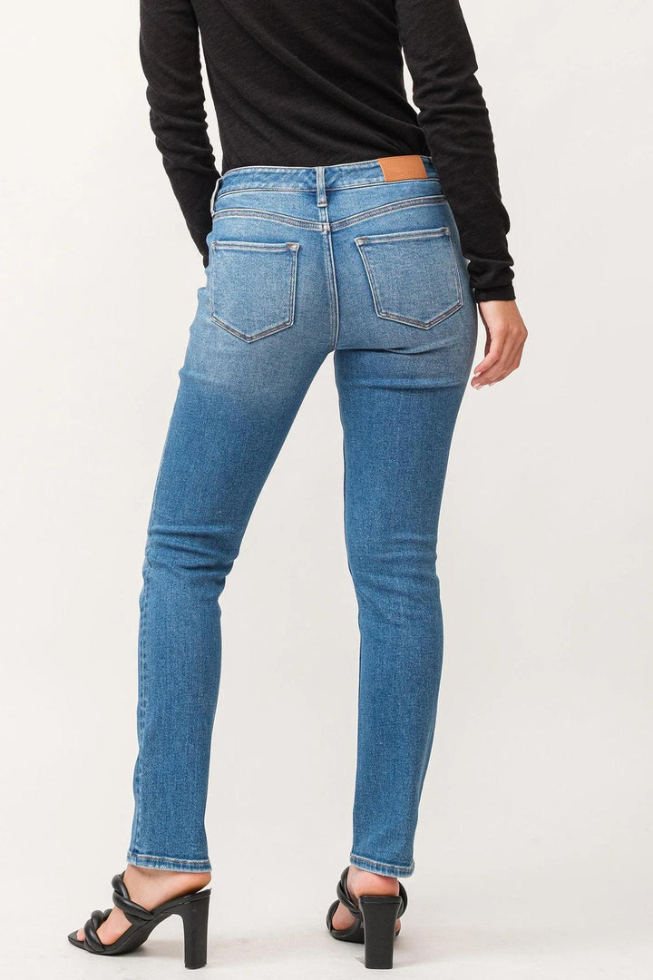 Blaire Mid Rise Ankle Straight Jean