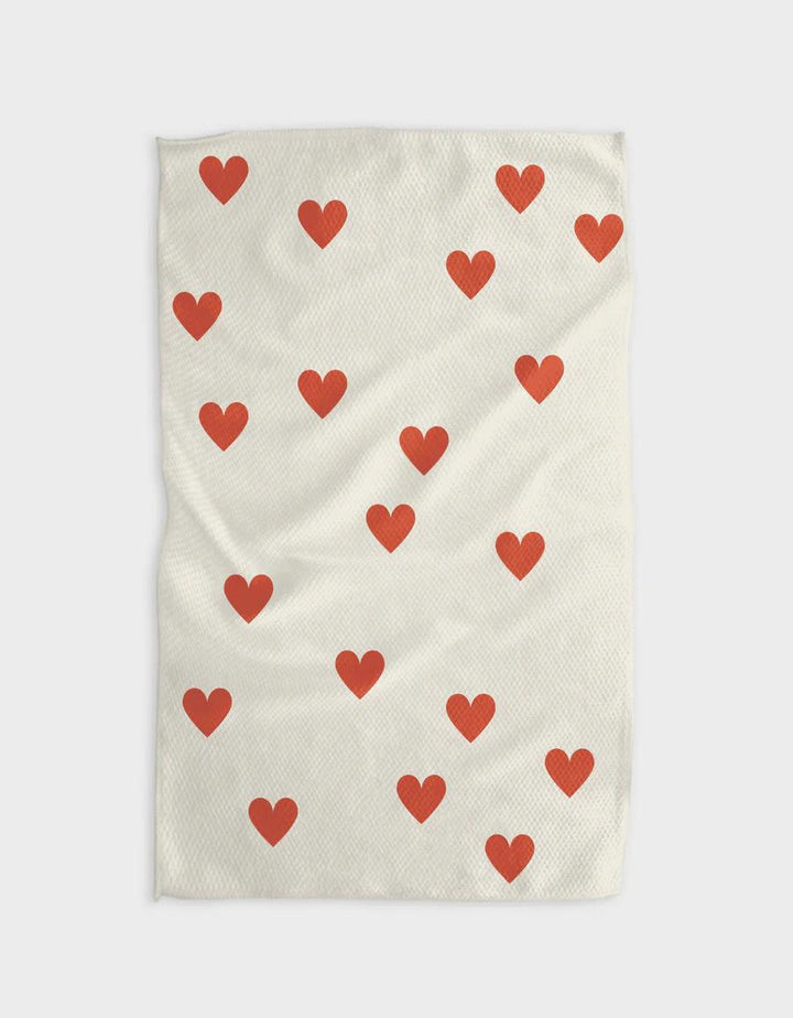 Geometry Tea Towel - Hearts/Flowers