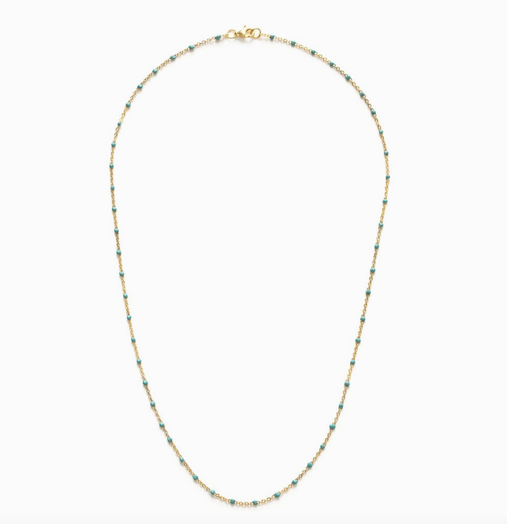 Enamel Beaded Chain Necklace