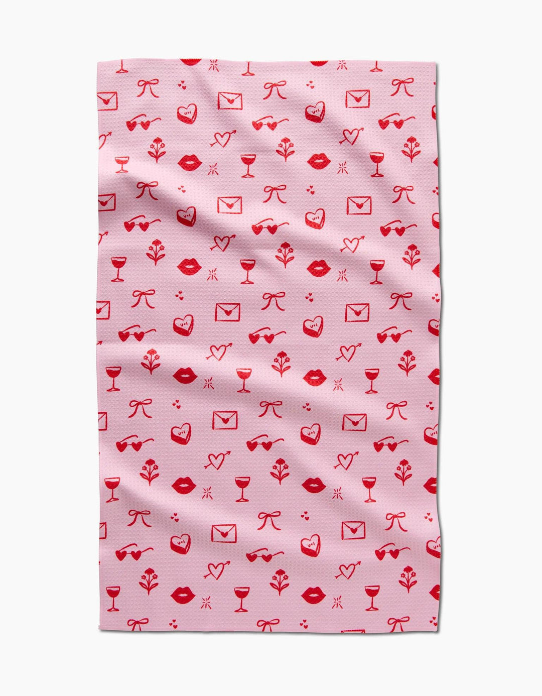 Geometry Tea Towel - Hearts/Flowers