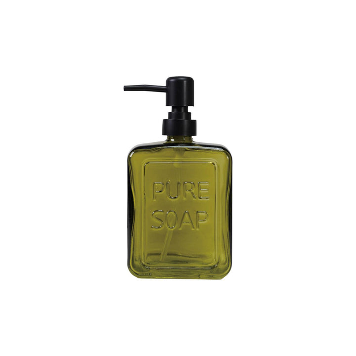 Pressed Glass Soap Dispenser with Pump