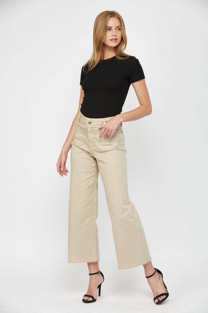 Mica Cropped Wide Leg Mocha