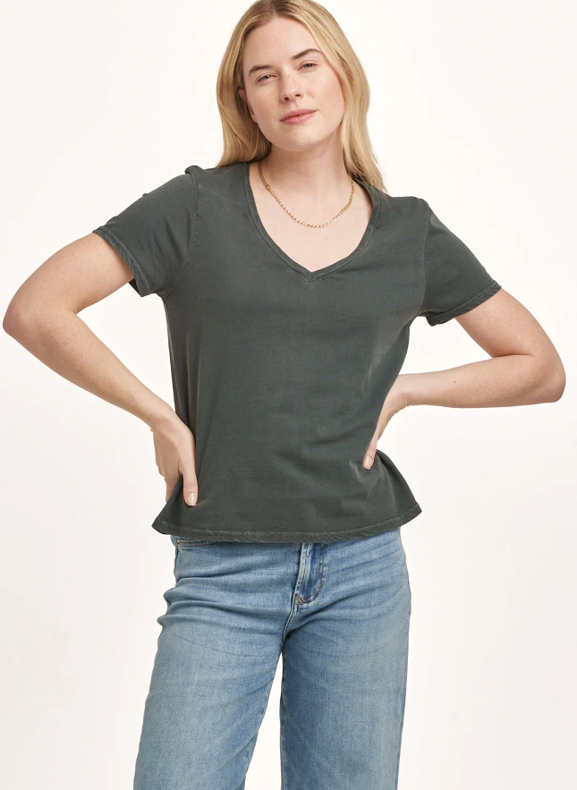 Dear John Madelyn Tee Dark Moss