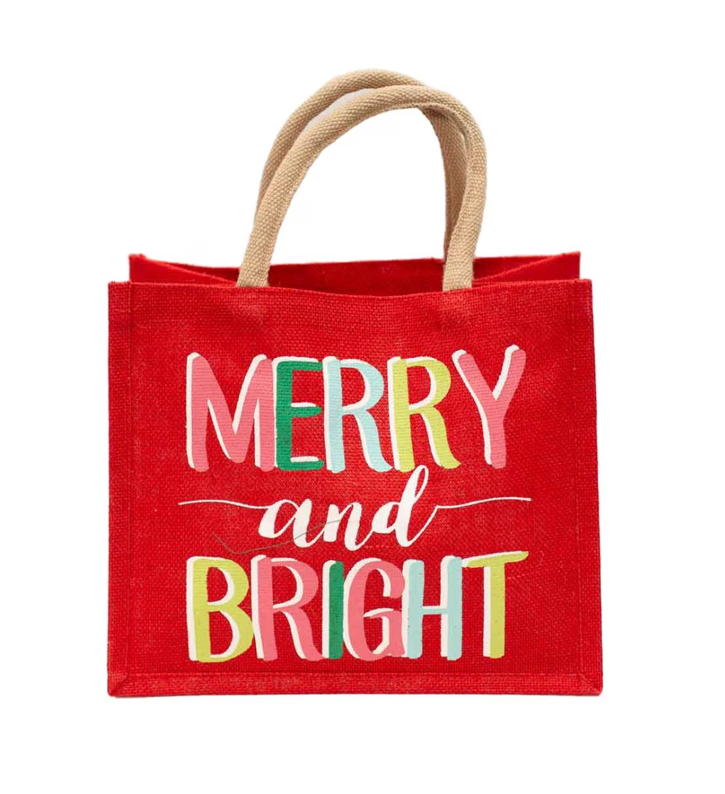 Christmas Jute Tote