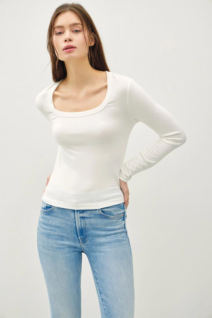 Long Sleeve Scoop Neck