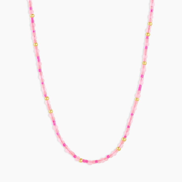 Gorjana Poppy Gem Necklace- Rose Quartz