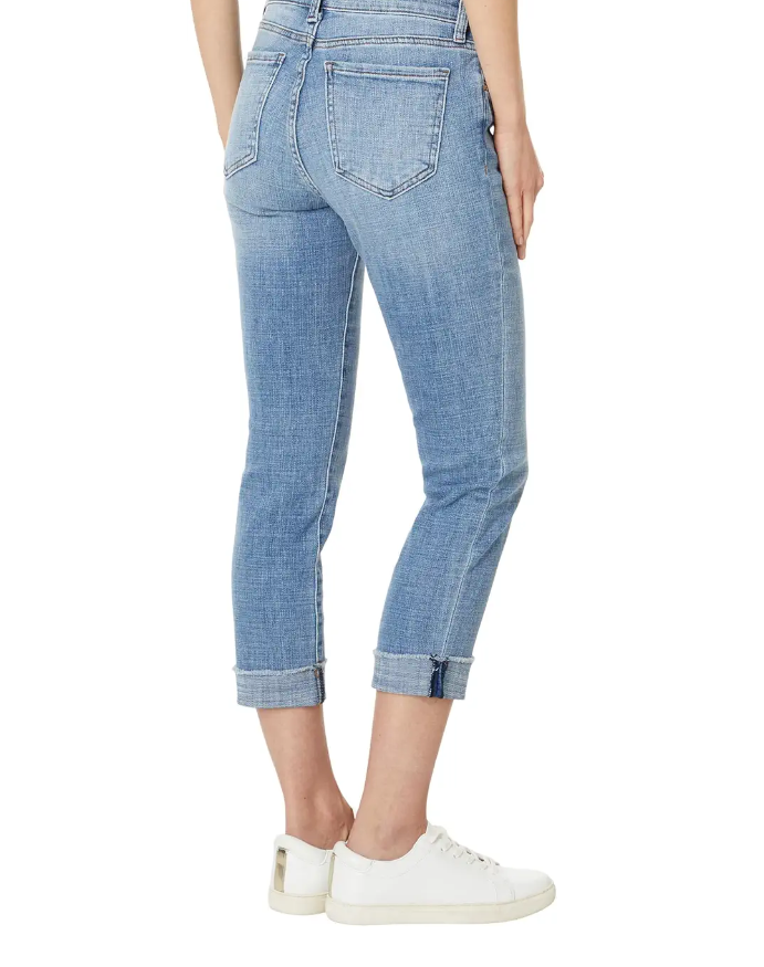 Kut from the Kloth Amy Crop Straight Leg- Roll Up Fray