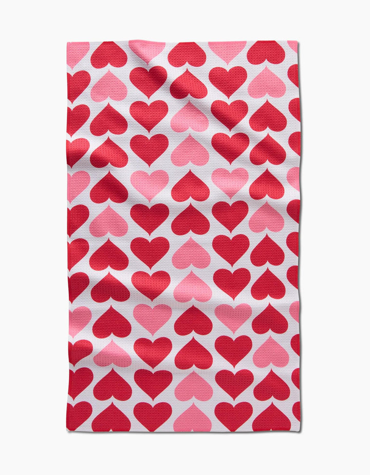 Geometry Tea Towel - Hearts/Flowers