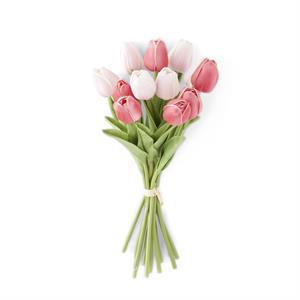 13" Real Touch Mini Tulip Bundle, 12 Stems