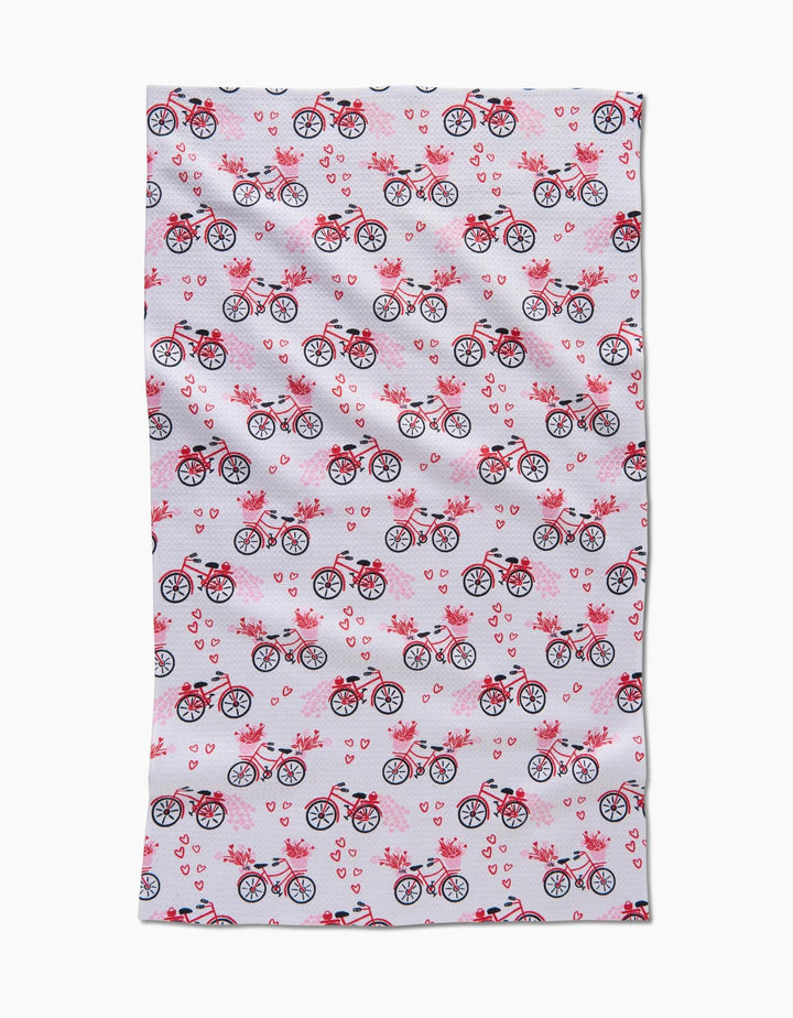 Geometry Tea Towel - Hearts/Flowers