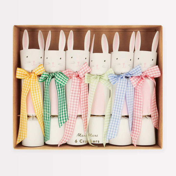 Gingham Bow Bunny Crackers