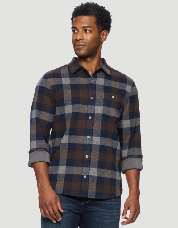 Flag & Anthem Hero Flannel Shirt- Plaid