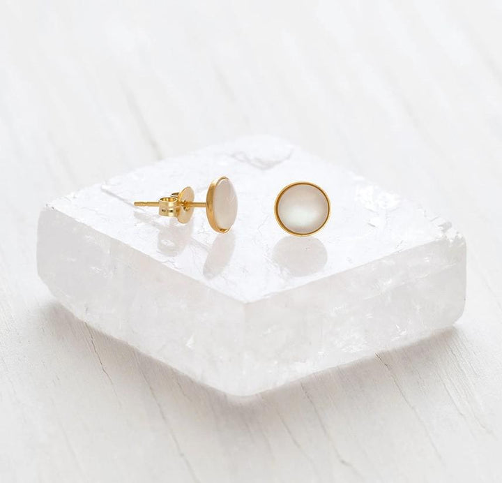 Gold Stud Earrings - Amano Studio