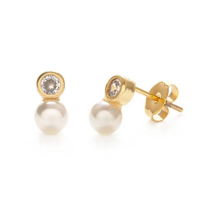 Gold Stud Earrings - Amano Studio