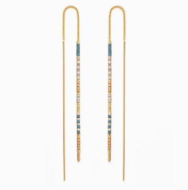 Miyuki Seed Bead Threader Earrings