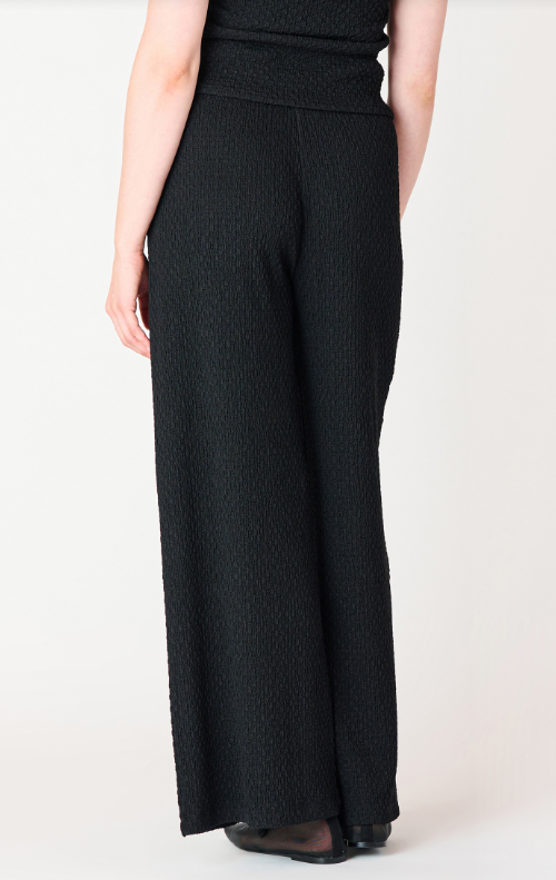 Textured Flowy Wide Leg Pants